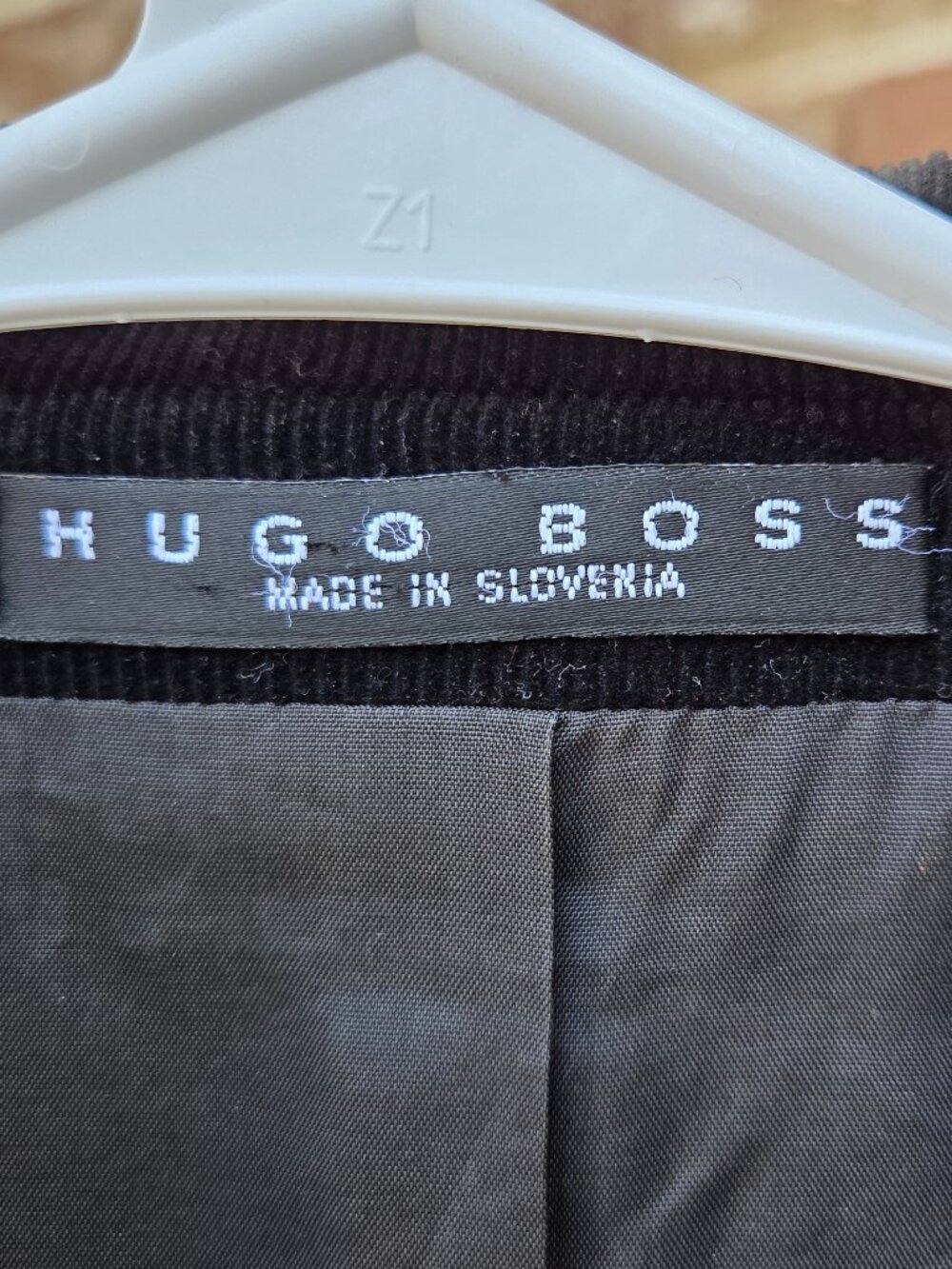VTG-Hugo BOSS Soft Corduroy Slovenia Styling Luxurious Blazer Black Men XL